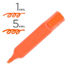 Q-Connect Subrayador Naranja fluorescente de Punta biselada (5mm) KF01115 238203