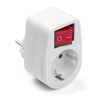 Q-Link enchufe adaptador (interruptor, 16 A, con conexión a tierra, blanco) K180102024