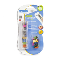 Rapesco Supaclip 40 Dispensador transparente con 25 clips de colores surtidos 202085