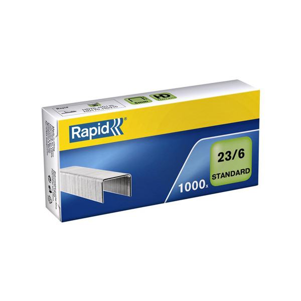 Grapas estándar Rapid 23/6 galvanizadas (1000 unidades)
