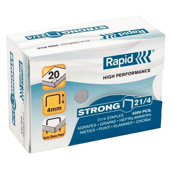 Grapas fuertes Rapid 21/4 galvanizadas (5000 unidades)