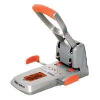 Rapid Supreme perforadora HDC150/2 de alta resistencia con 2 agujeros, 150 hojas, color plata/naranja. 299900