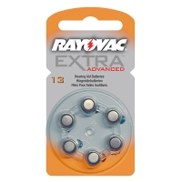 Rayovac extra advanced 13 pilas para audífonos naranjas 6 unidades PR48 204801