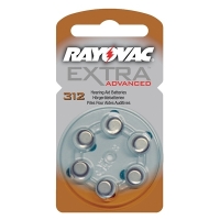 Rayovac extra advanced 312 pilas para audífonos marrones 6 unidades PR41 204802
