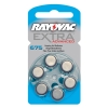 Rayovac extra advanced 675 pilas para audífonos azules 6 unidades
