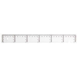 Regla de plástico de cristal (30cm)