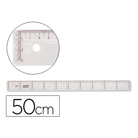 Regla de plástico de cristal (50cm) LID20428 425118 - 1