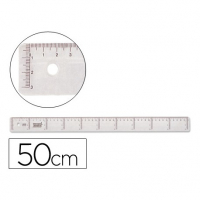 Regla de plástico de cristal (50cm) LID20428 425118