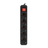 Regleta 5 tomas Interruptor (1,5M) - Negro PS1-05F-0150-BK 426129 - 1