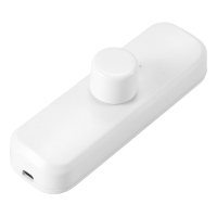 Regulador de intensidad de luz LED blanco con cable 123tinta botón giratorio (RC) (0-25 W) 960000202 LDR06202