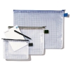 Estuche de malla Rexel transparente/azul (A5) 208086 - 1