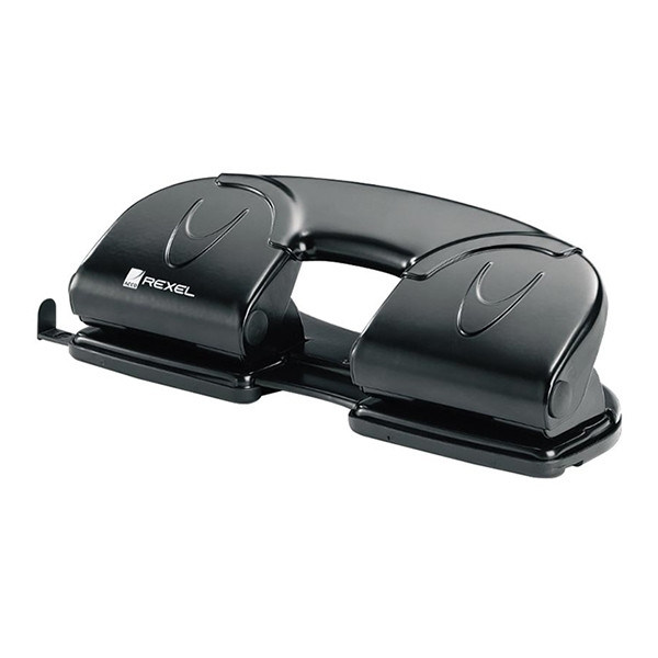 Rexel Perforadora negra de 4 orificios (12 hojas) R08039 208207 - 1