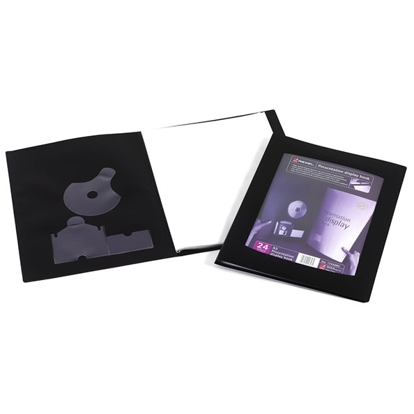 Rexel carpeta de fundas flexible A3 negro (24 bolsillos)