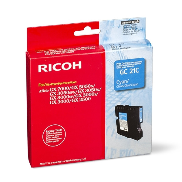 Ricoh GC-21C cartucho de tinta cian (original) 405533 074890 - 1
