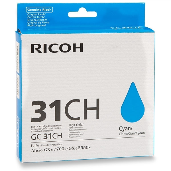 Ricoh GC-31CH cartucho de gel cian XL (original) 405702 073808 - 1