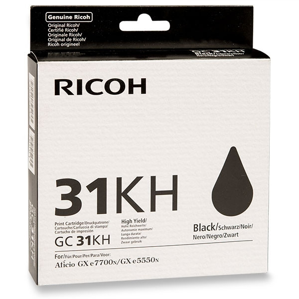 Ricoh GC-31KH cartucho de gel negro XL (original) 405701 073806 - 1