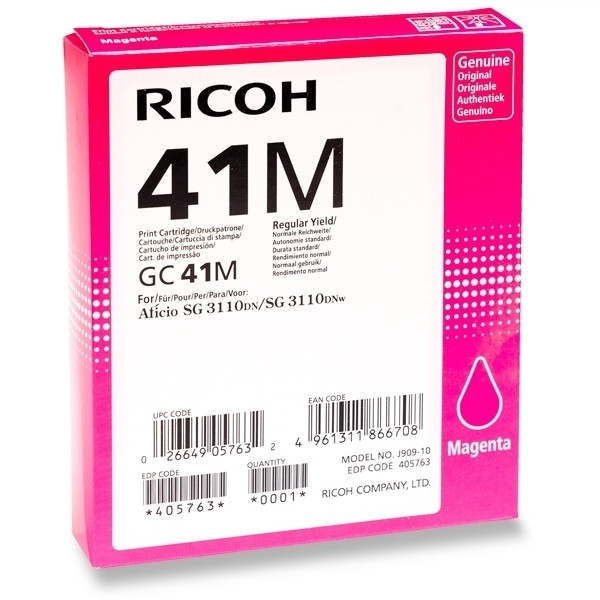 Ricoh GC-41M cartucho de gel magenta XL (original) 405763 073794 - 1