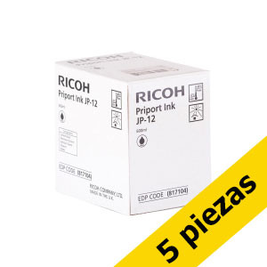 Ricoh Pack 5x: Ricoh type JP12 tinta negra (original) 817104 602528 - 1
