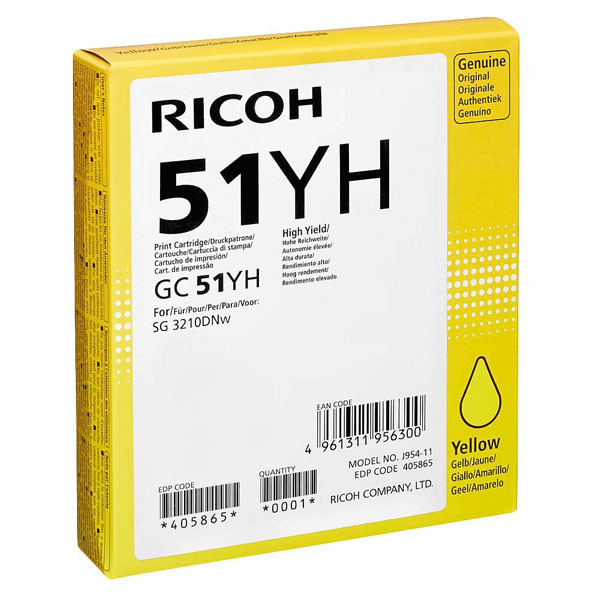 Ricoh tipo GC-51YH cartucho amarillo (original) 405865 602422 - 1