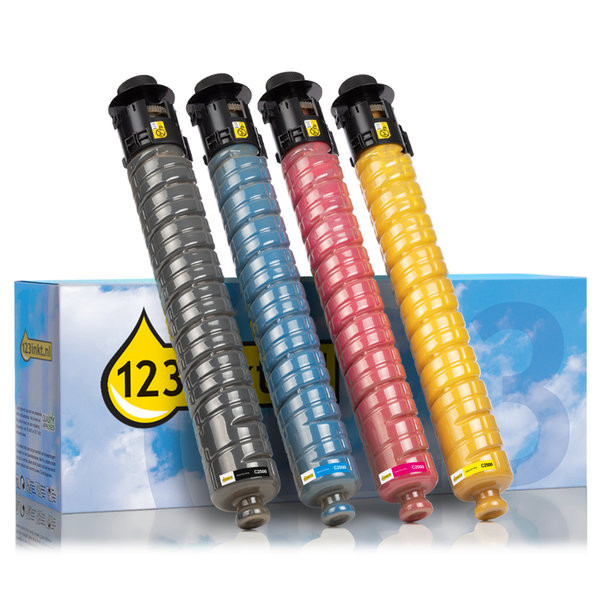 Ricoh type C2500 toners (marca 123tinta) | Pack negro + 3 colores 125351 - 1