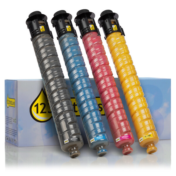 Ricoh type C3000 toners (marca 123tinta) | Pack negro + 3 colores 125347 - 1