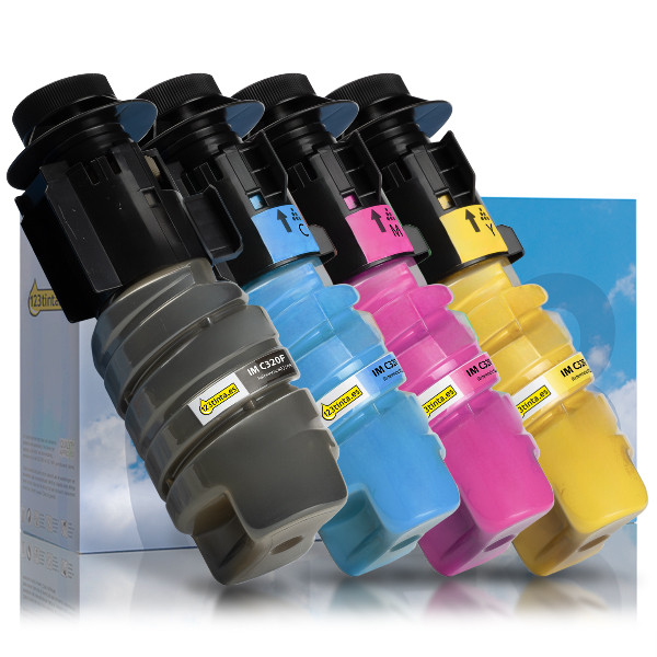 Ricoh type IM C320F toners (marca 123tinta) | Pack negro + 3 colores 125362 - 1