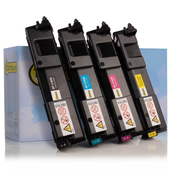 Ricoh type SP C360E pack ahorro negro + 3 colores (marca 123tinta) 125342 - 1