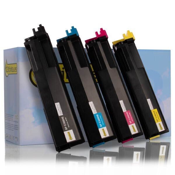 Ricoh type SP C360HE pack ahorro negro + 3 colores (marca 123tinta) 125343 - 1