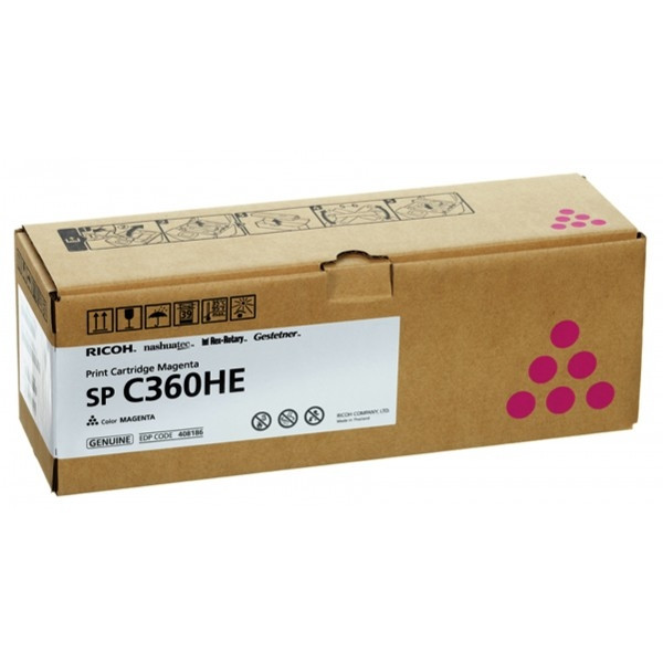 Ricoh type SP C360HE toner magenta XL (original) 408186 067102 - 1