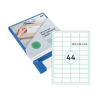 Rillprint Etiquetas A4 Transparente 48,5 x 25,4 mm — 44 por hoja | Pack 25 hojas 068148