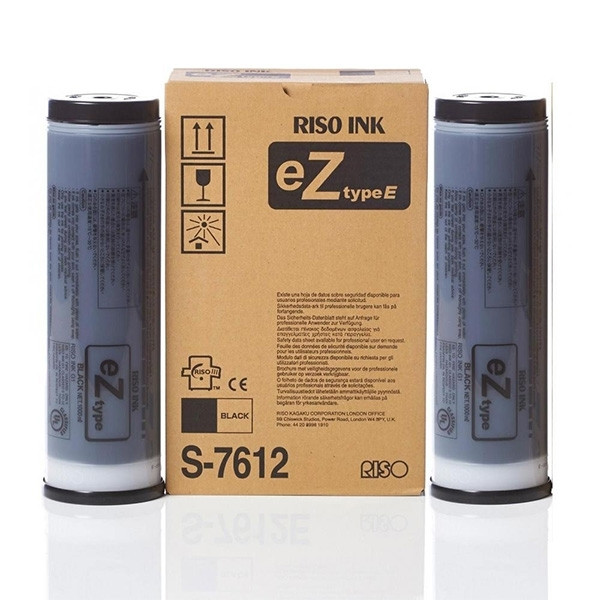 Riso S-7612E Pack 2x cartuchos de tinta negros (original) S-7612E 087054 - 1