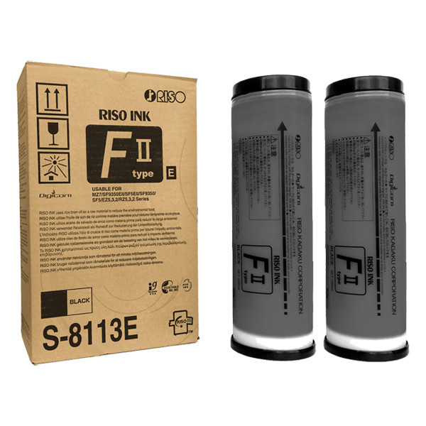 Riso S-8113E Pack 2x cartuchos de tinta negros (original) S-8113E 087078 - 1