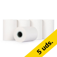 Rollo caja registradora 123tinta 57x40x12 térmico blanco (5 unidades) K-6023C 300316