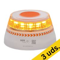 SOS FLASH Luz de emergencia V16 baliza homologada DGT con geolocalización | Pack 3 uds 426864