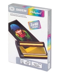 Sagem 3 cartuchos de tinta Sagem DSR 400T de color + 120 hojas de papel fotográfico tamaño 10x15 cm (original) DSR-400T 031915
