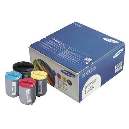 Samsung CLP-P300C pack toner negro + 3 colores (original) CLP-P300C/ELS 033488 - 1