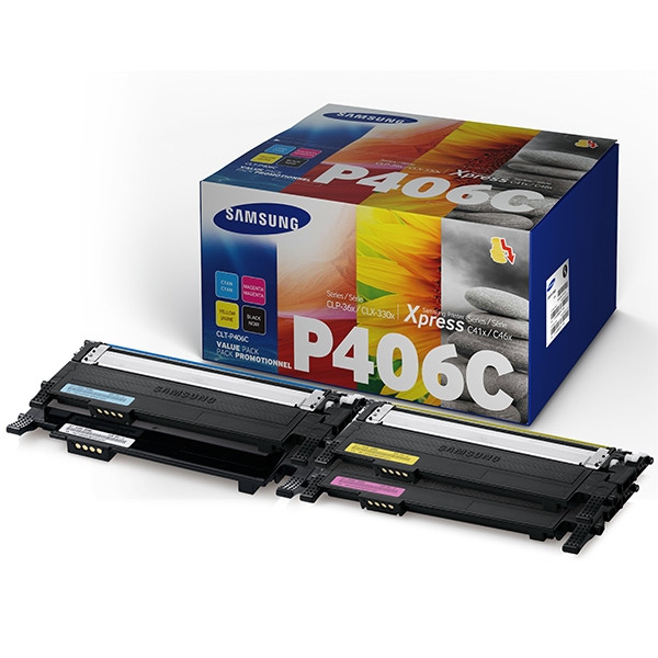 Samsung CLT-P406C (SU375A) pack toner negro + 3 colores (original) CLT-P406C/ELS 092084 - 1