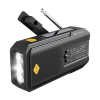 Radio de emergencia solar con linterna y batería externa 2000 mAh