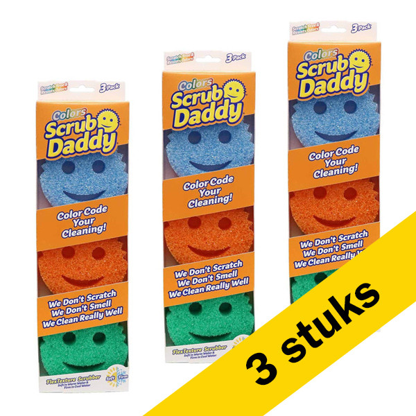 Scrub Daddy Pack 3x Scrub Daddy Colors | esponja tres colores (3 unidades) SSC00211 SSC00229 - 1