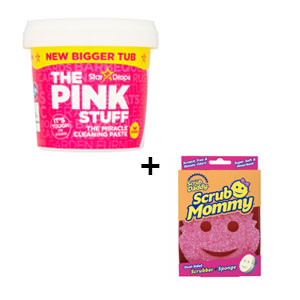 Pack Scrub Mommy esponja rosa + The Pink Stuff Paste (850 gramos) Scrub  Daddy