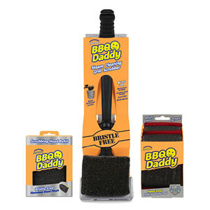 Scrub Daddy Pack para Barbacoa Scrub Daddy | BBQ Daddy | Cepillo + cabezal de recambio + estropajos  SSC01045 - 1