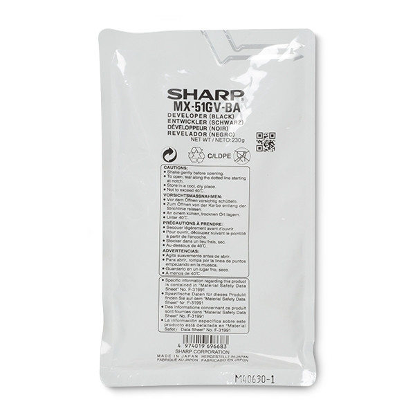 Sharp MX-51GVBA revelador negro (original) MX51GVBA 082284 - 1