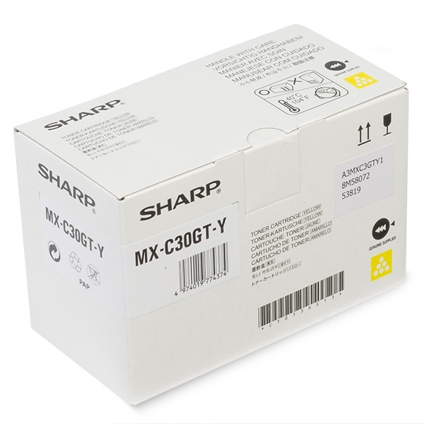 Sharp MX-C30GTY toner amarillo (original) MXC30GTY 082728 - 1