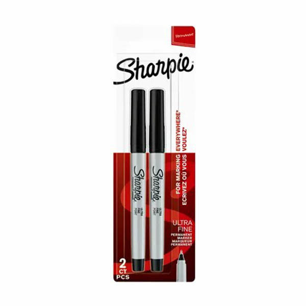 Sharpie rotulador permanente negro (punta muy fina de 0,5 mm) (2 unidades) 424489 - 1