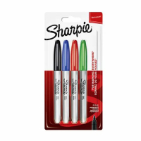 Sharpie rotuladores permanentes (punta fina de 1,5 mm) (4 unidades surtidas) 424495