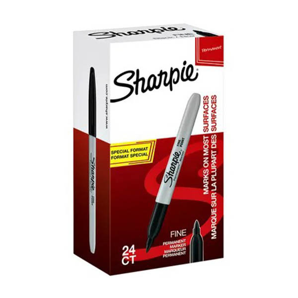 Sharpie rotuladores permanentes resistentes al agua (punta fina) (24 unidades) 424490 - 1