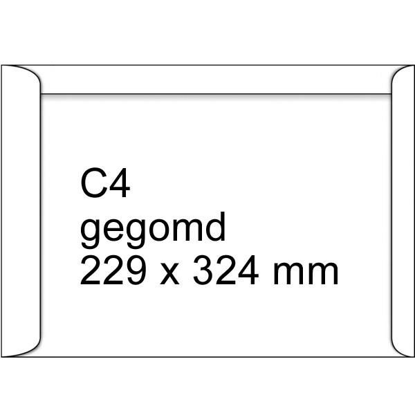 Sobre adhesivo blanco C4 (229 x 324 mm) - 250 unidades 303080 209074 - 1