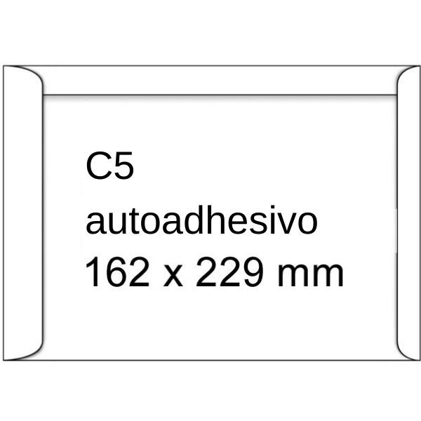 Sobre blanco | 162 x 229 mm | adhesivo | C5 | 25 unidades 209059 - 1
