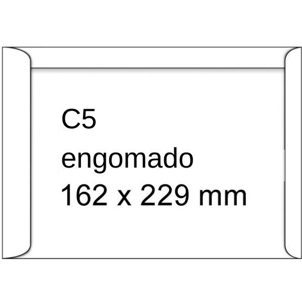 Sobre blanco | 162 x 229 mm | adhesivo | C5 | 500 unidades 209060 - 1