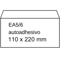 Sobre blanco exclusivo | 110 x 220 mm | adhesivo | EA5/6 | 50 unidades 209168